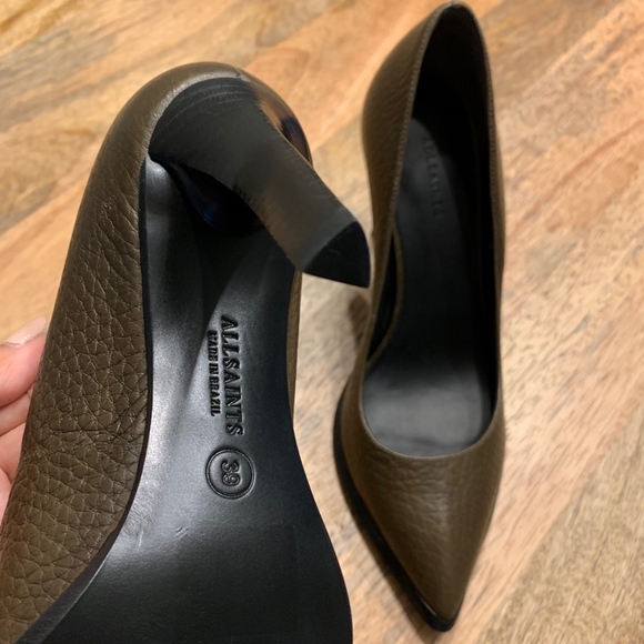 Allsaints┆traif dark khaki heel - Picture 4 of 7